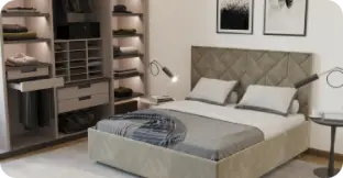 Отдельно кровать 